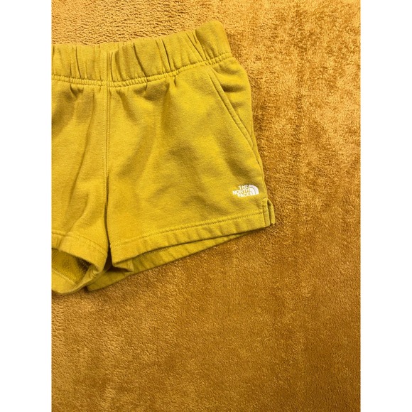 The North Face Women‎ S Yellow Sweat Shorts Pockets Elastic Waist - Picture 4 of 10